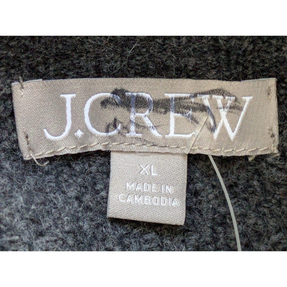 J. Crew Cable-knit Rollneck sweater‎ Supersoft yarn Size XL Gray NWT $128 CB935 - Picture 3 of 5